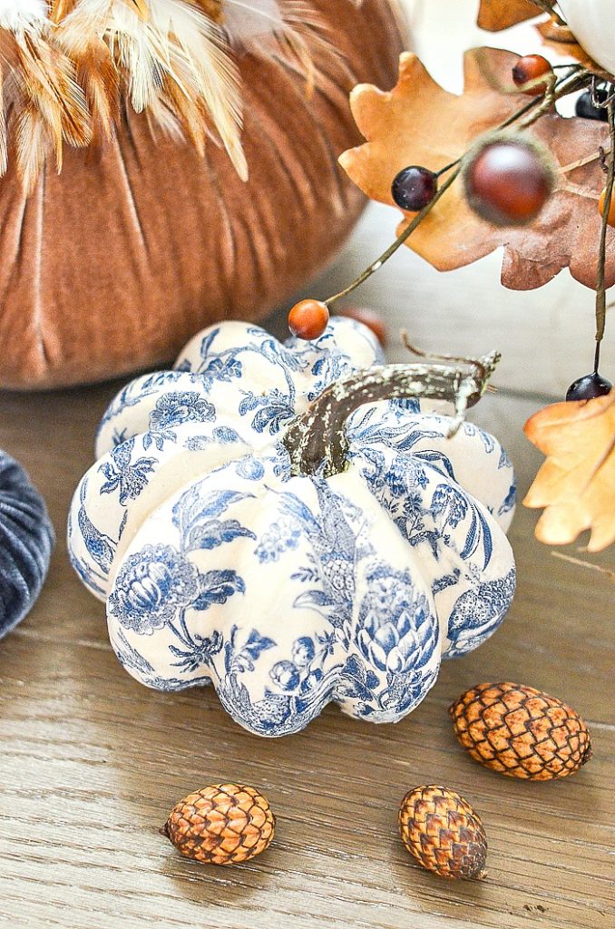 BLUE AND WHITE PUMPKIN