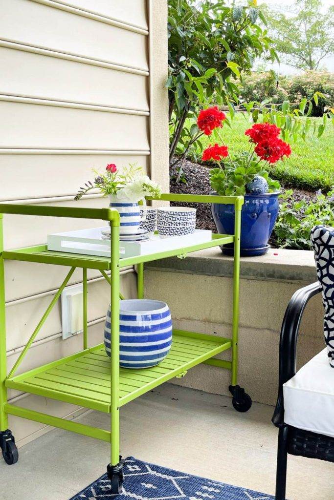 TEA TRAY ON A PATIO