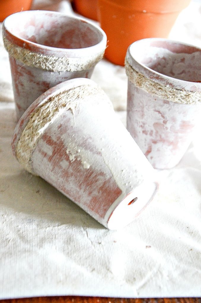 whitewashed pots