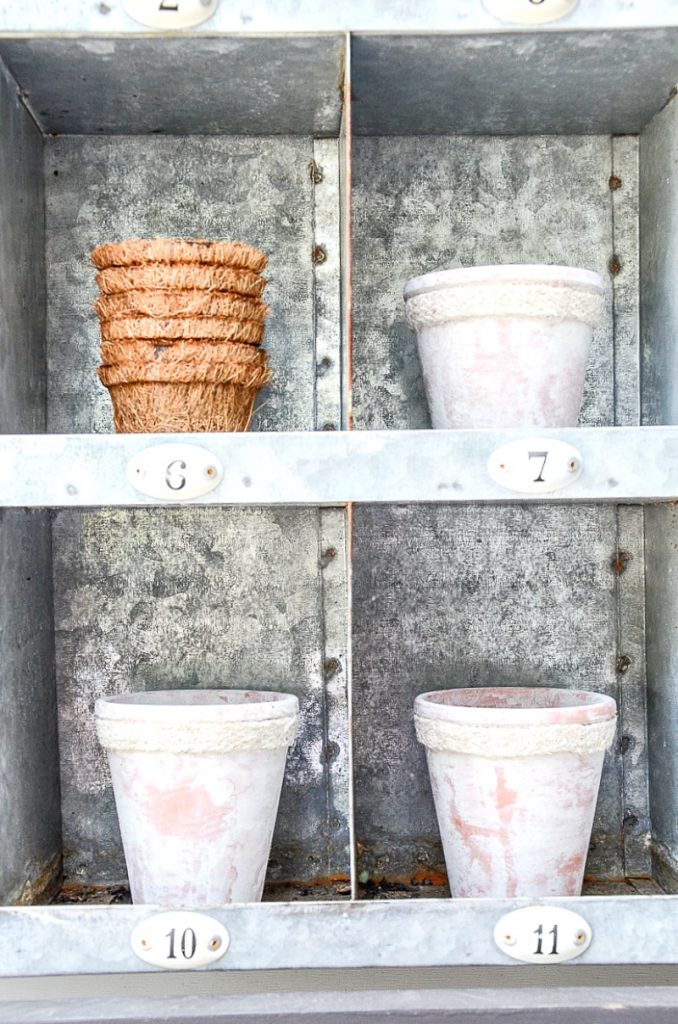 whitewashed pots