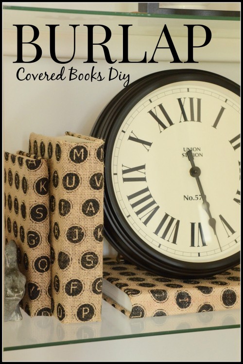 HOW TO COVER A BOOK WITH BURLAP