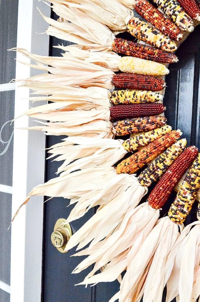 INEXPENSIVE FALL DECORATING IDEAS- INDIAN CORN