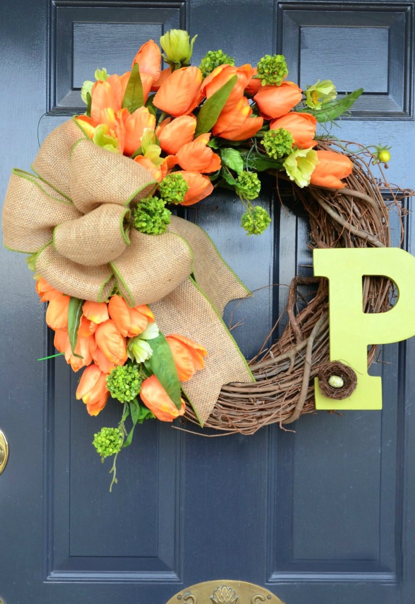 Beautiful Spring Tulip Wreath