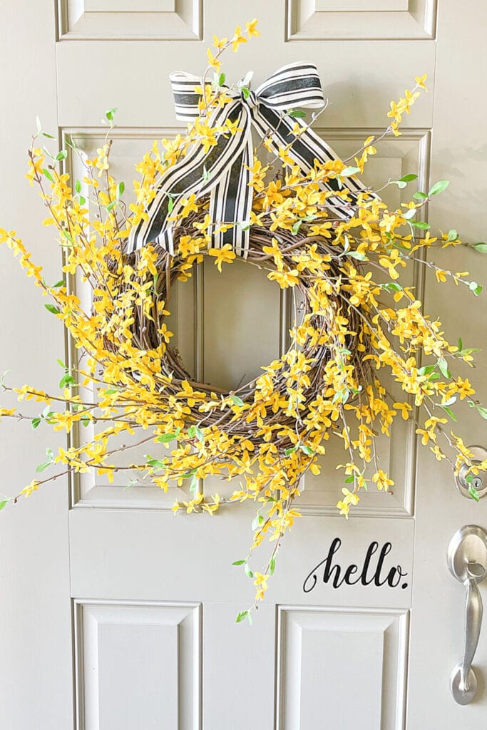 forsythia wreath