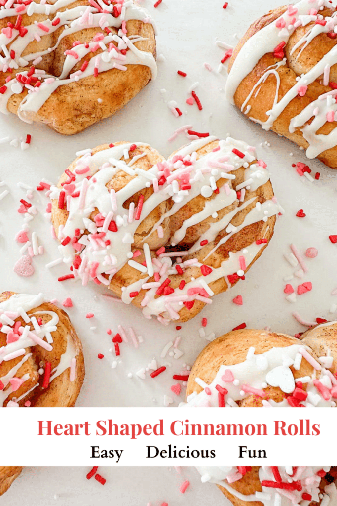 pin for heart shaped cinnamon rolls